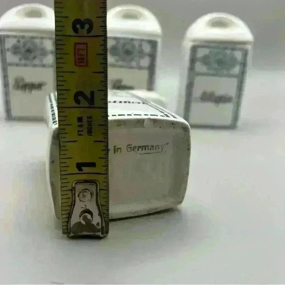 Set Of 4 Antique Moskau Vintage Made In Germany Porcelain Spices Jars